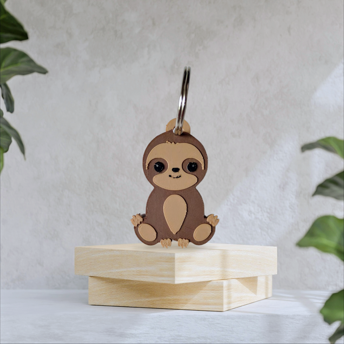 Luiaard sleutelhanger