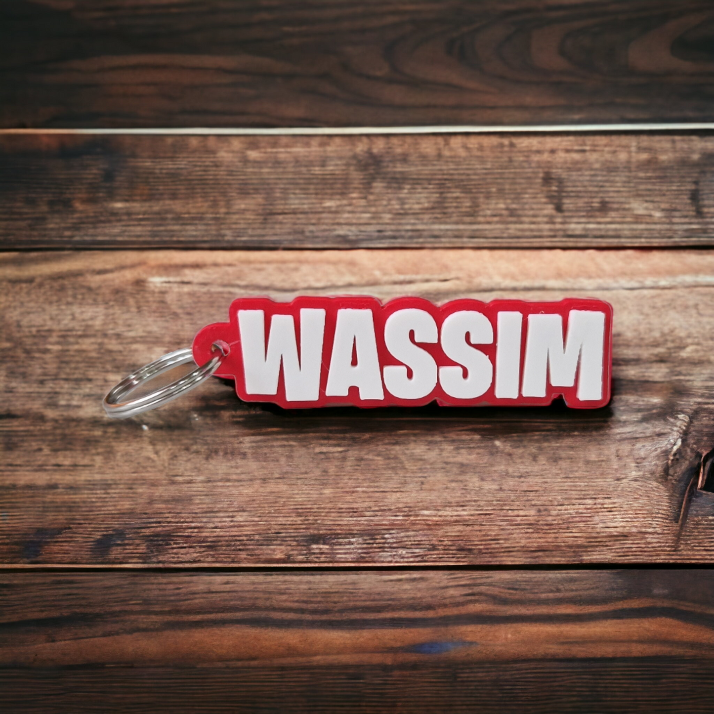 fortnite sleutelhanger met naam rood wit