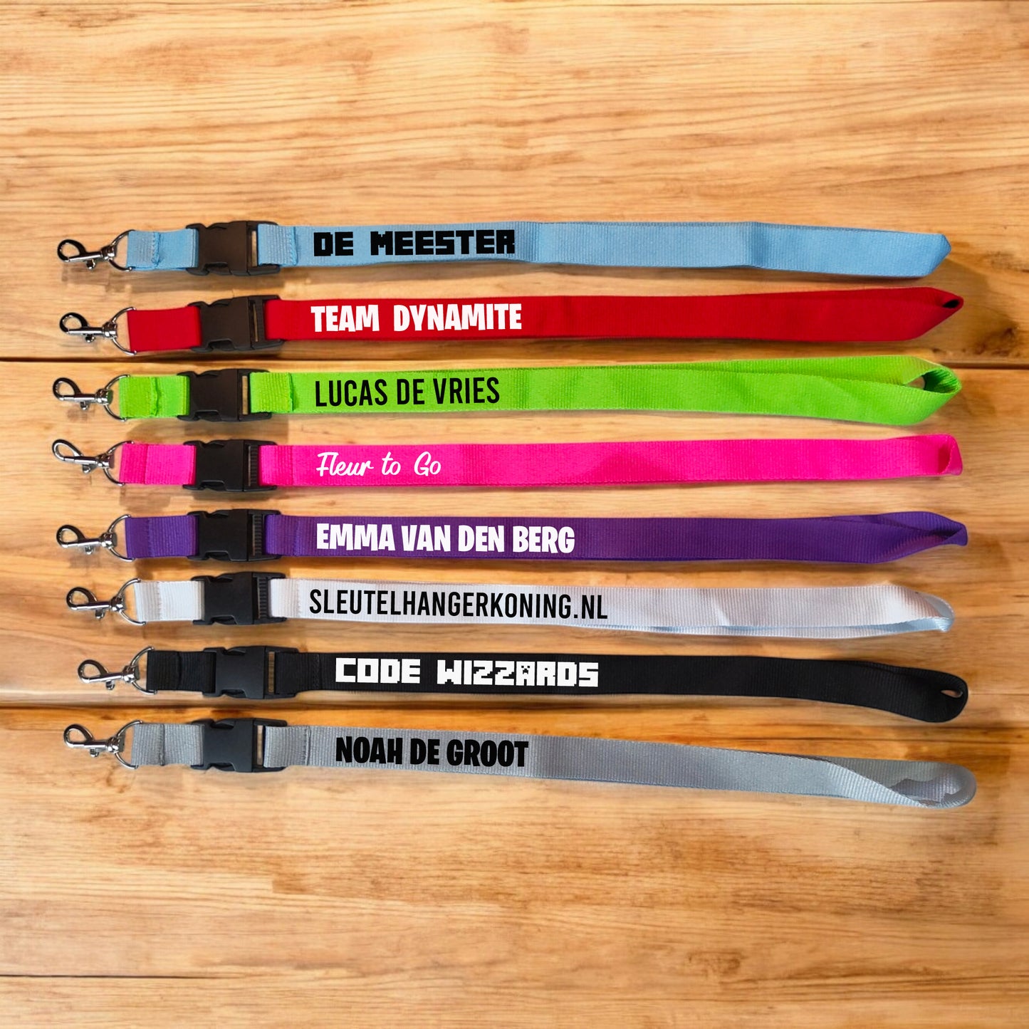 Sleutelhanger - Keycord met eigen naam van polyester