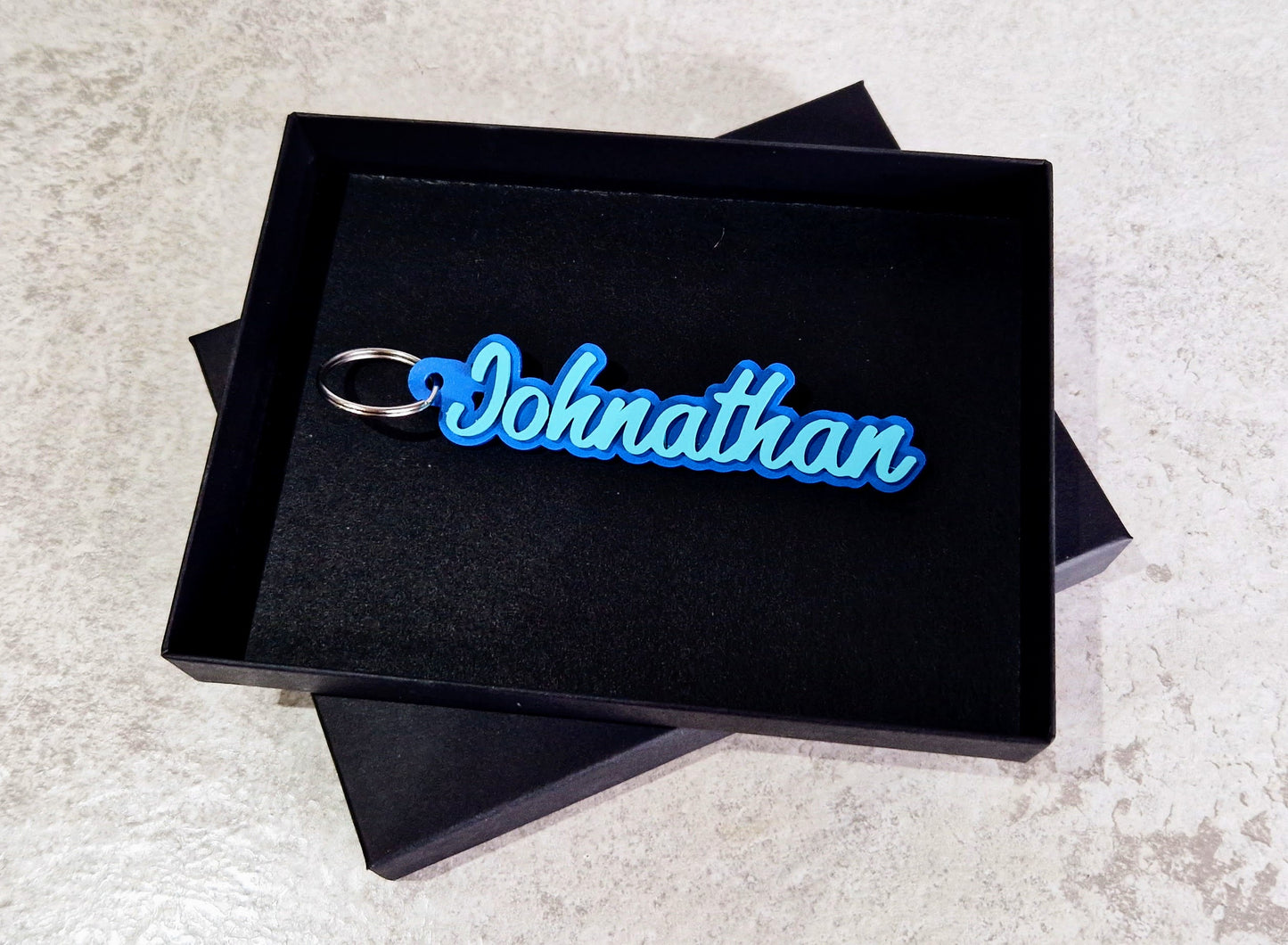 Sleutelhanger in luxe matzwart doosje?