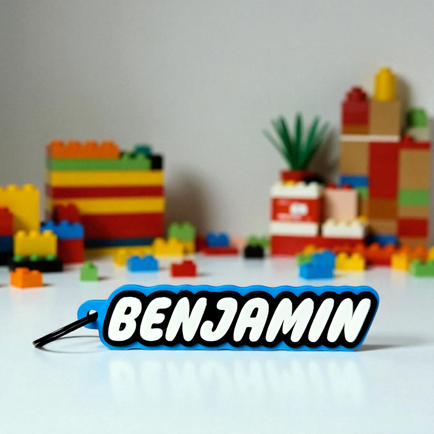 Sleutelhanger met naam (Lego stijl)