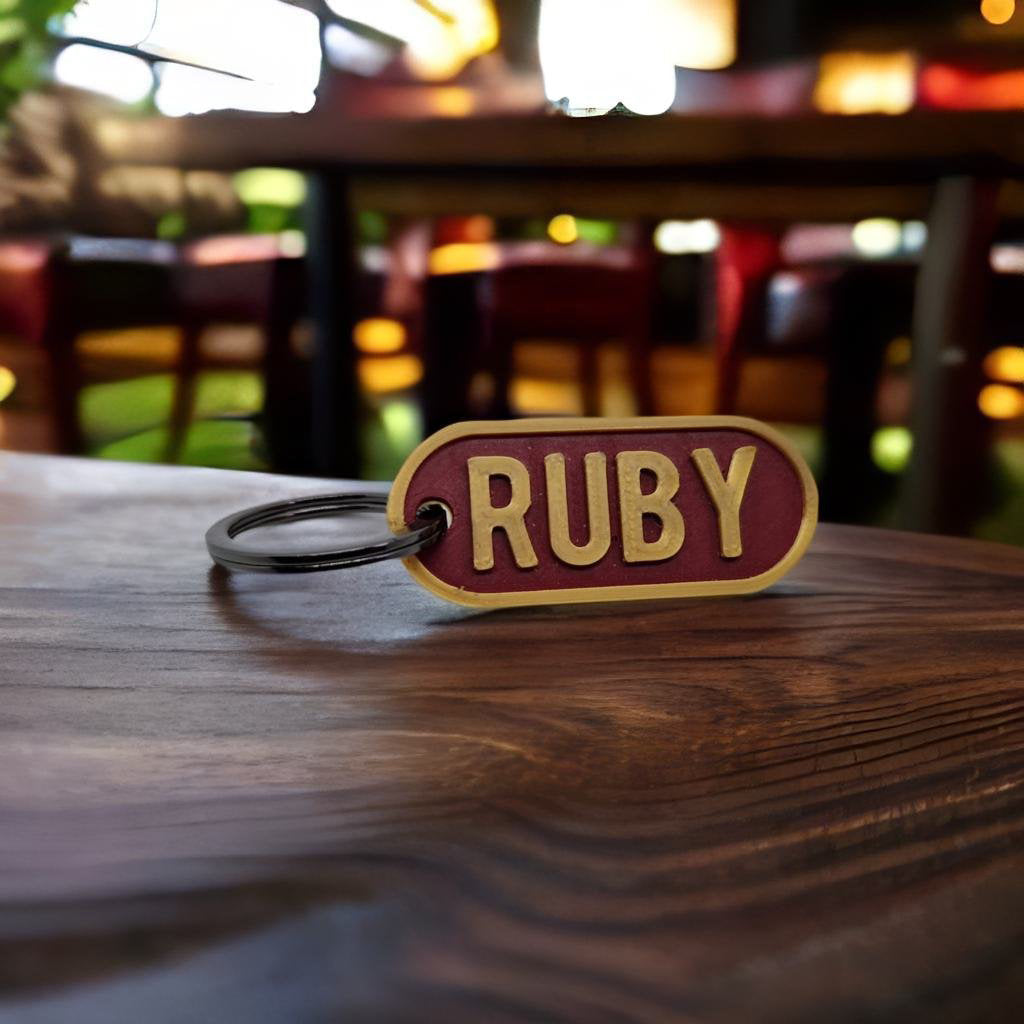 Premium gepersonaliseerde sleutelhanger met naam in luxe verpakking