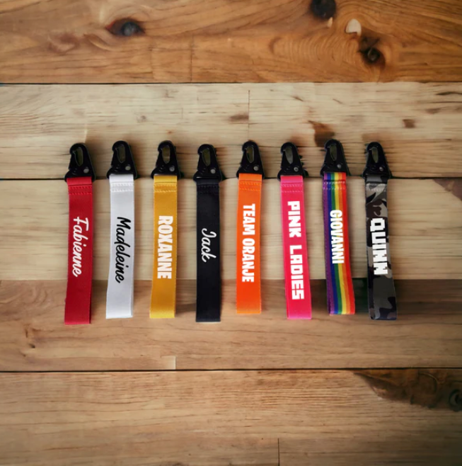 Onze katoenen sleutelhanger, ideaal voor iedere avonturier