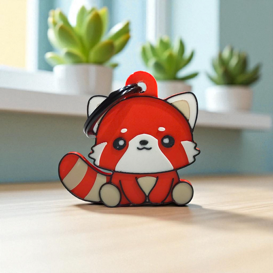 Rode panda sleutelhanger