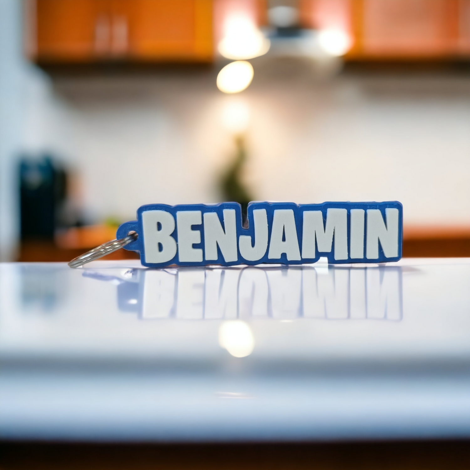 fortnite sleutelhanger met naam blauw wit