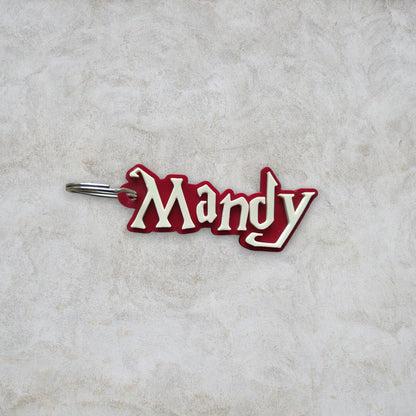 harry potter sleutelhanger met naam  rood wit