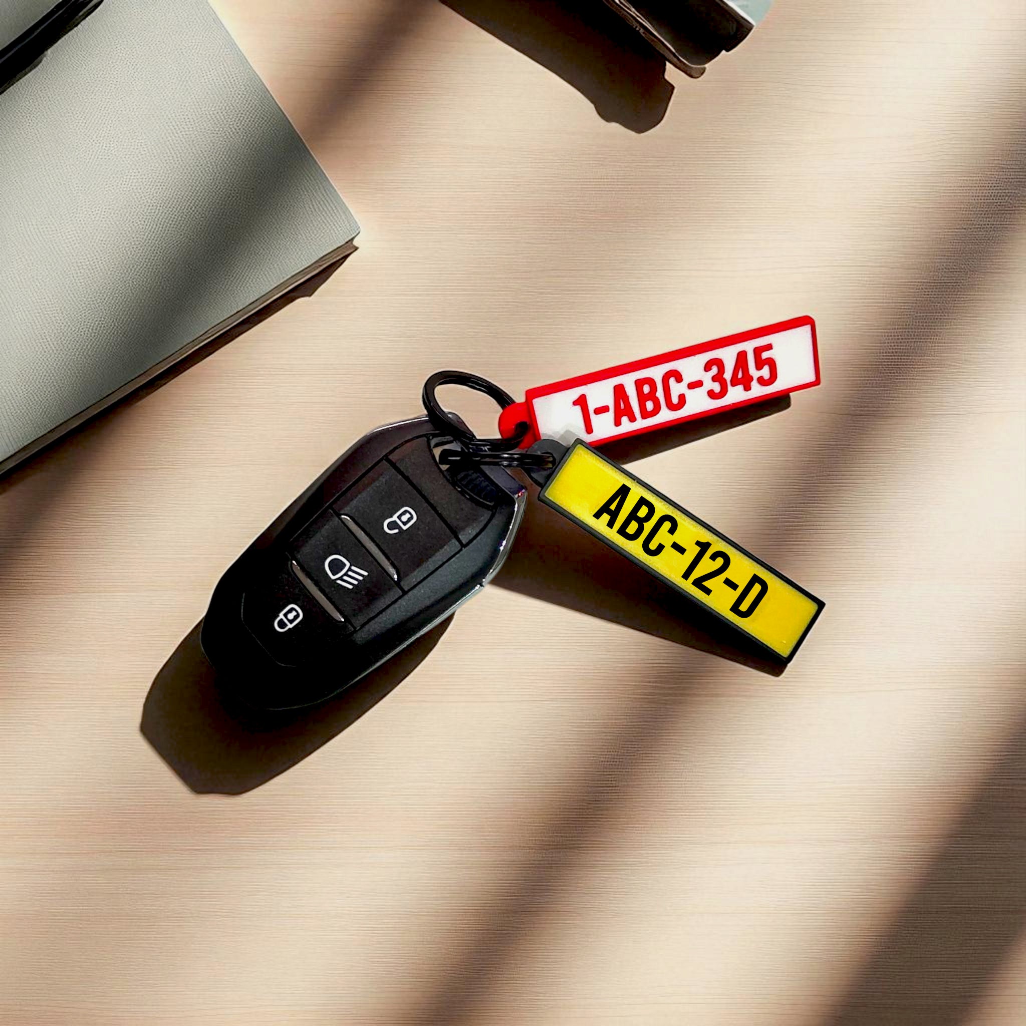 Auto kenteken sleutelhanger gepersonaliseerd
