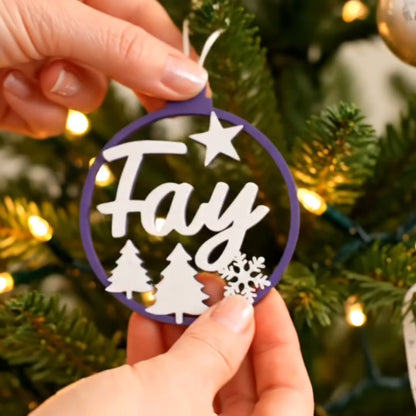Gepersonaliseerde kerstbal met naam