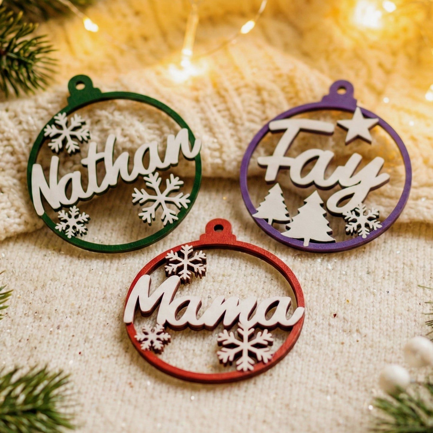 Gepersonaliseerde kerstbal met naam