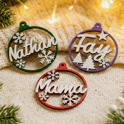 Gepersonaliseerde kerstbal met naam