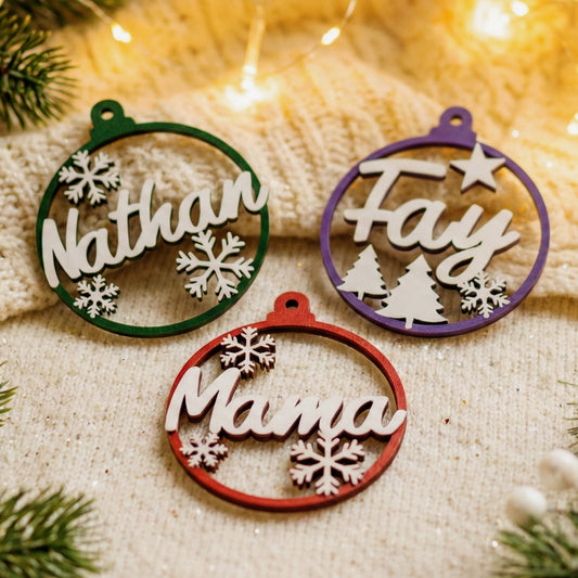 Gepersonaliseerde kerstbal met naam