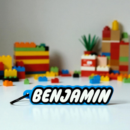Sleutelhanger met naam (Lego stijl)