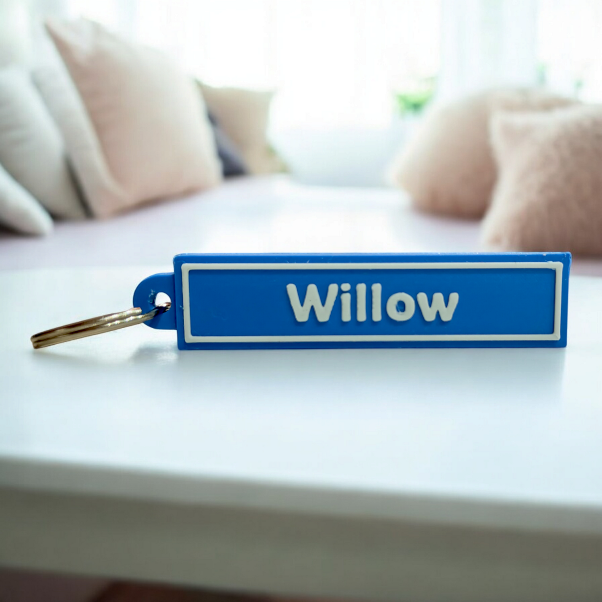 woonplaats sleutelhanger eigen tekst